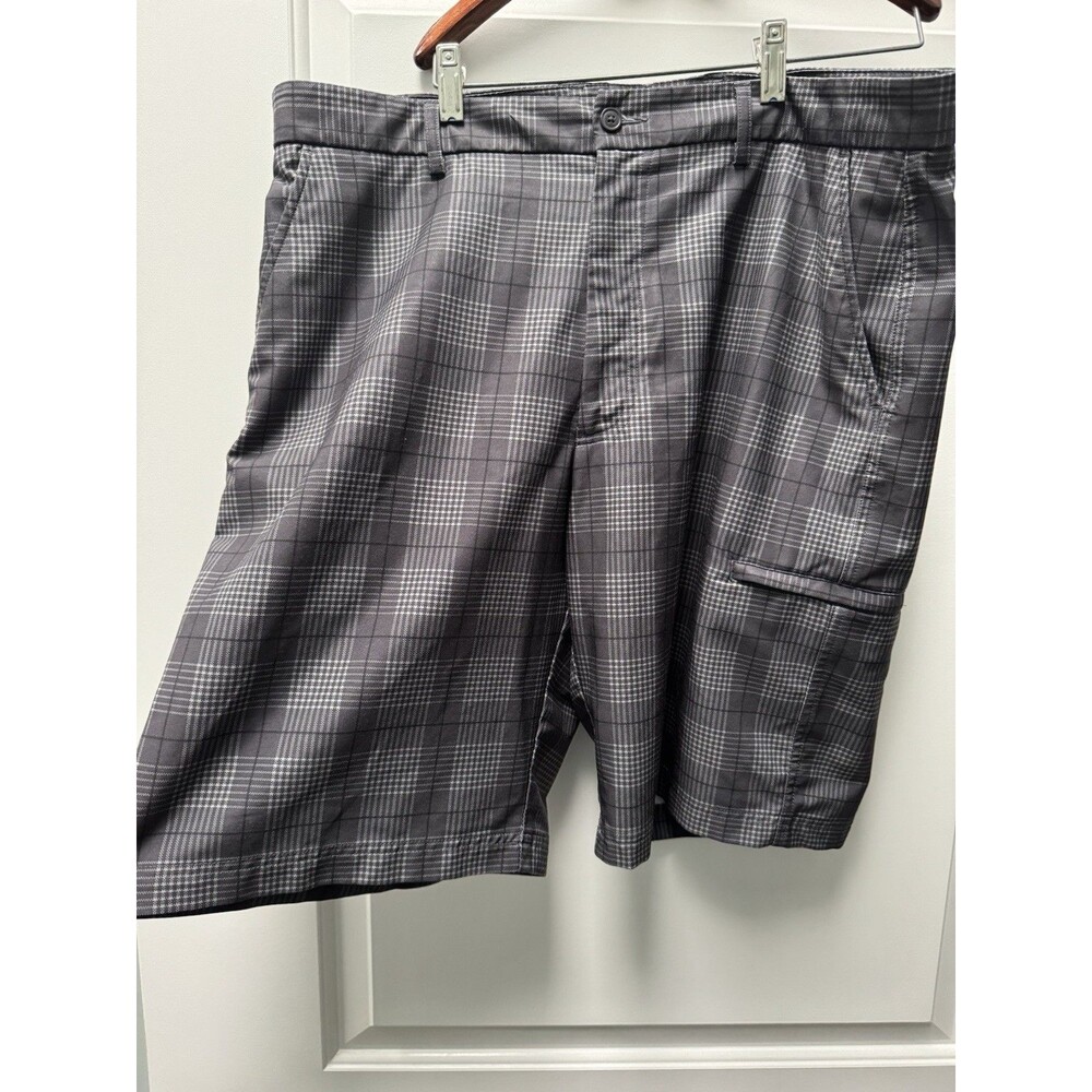 Pebble Beach‎ Performance Men’s Shorts Waist Size 38 Gray Plaid Golf Summer